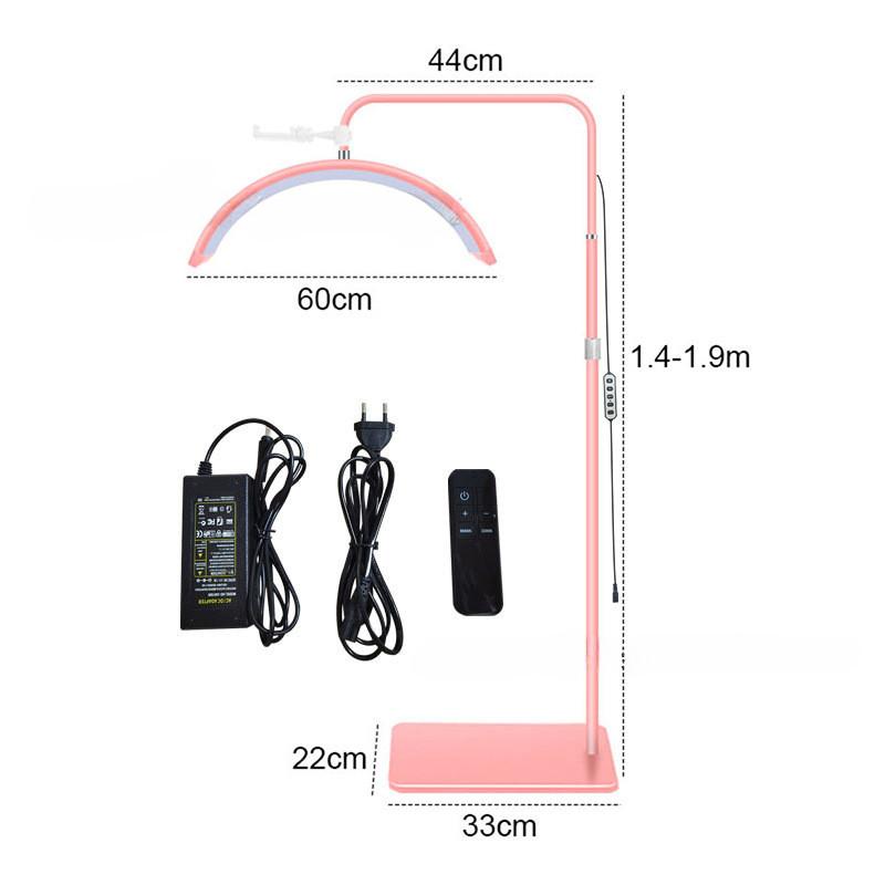 Embroidery Nail Art LED Eye Protection Light Beauty Salon Professional U-shaped Floor Light Portable Half Moon Beauty Lamp