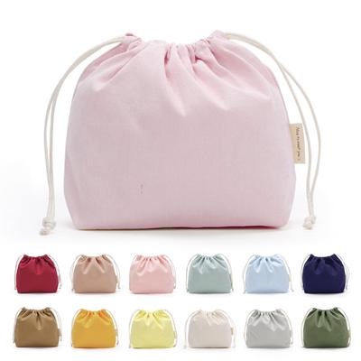 Elegante e fofo saco de cordão pequeno e simples disponível em 21 flor de cerejeira Lona cordão bolsa interna com cordão, grande, design. [Destaque