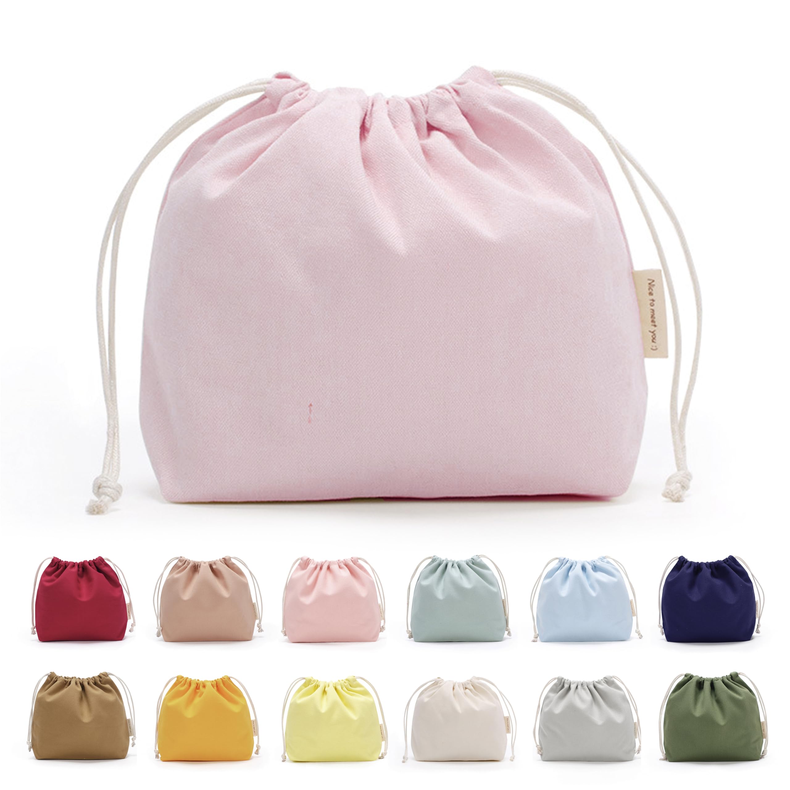 

Стильний та милий маленький та однотонний мішечок на шнурку з 21 сакури. Полотняний мішечок на шнурку, великий, дизайн. [Рекомендовано]