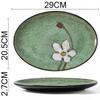 Qin Kai Hand-Painted Underglaze Kiln Glaze Ceramic Fish Plate