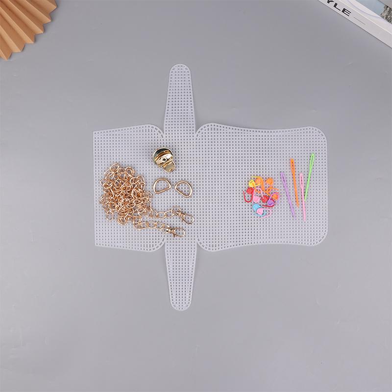 Plastic Mesh For Bag Making Diy Handcraft Bags Weaving Material Latch Hook Bags Made Plastic Grid Hook Crafts Making Accessories