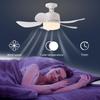 E27 Smart Remote-Control Dimmable LED Aromatherapy Fan Light for Bedroom