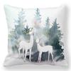 Creative Oil Painting Deer Horn Series Digital printing short plush pillow covers for car sofa office cushion cover home goods