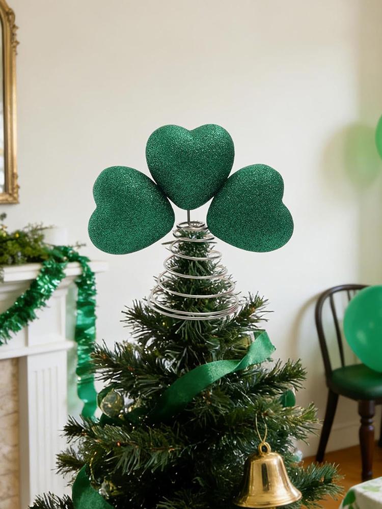 Décoration de sapin pour la Saint-Patrick, thème irlandais, avec base métallique, pour les fêtes de printemps, festival, fête