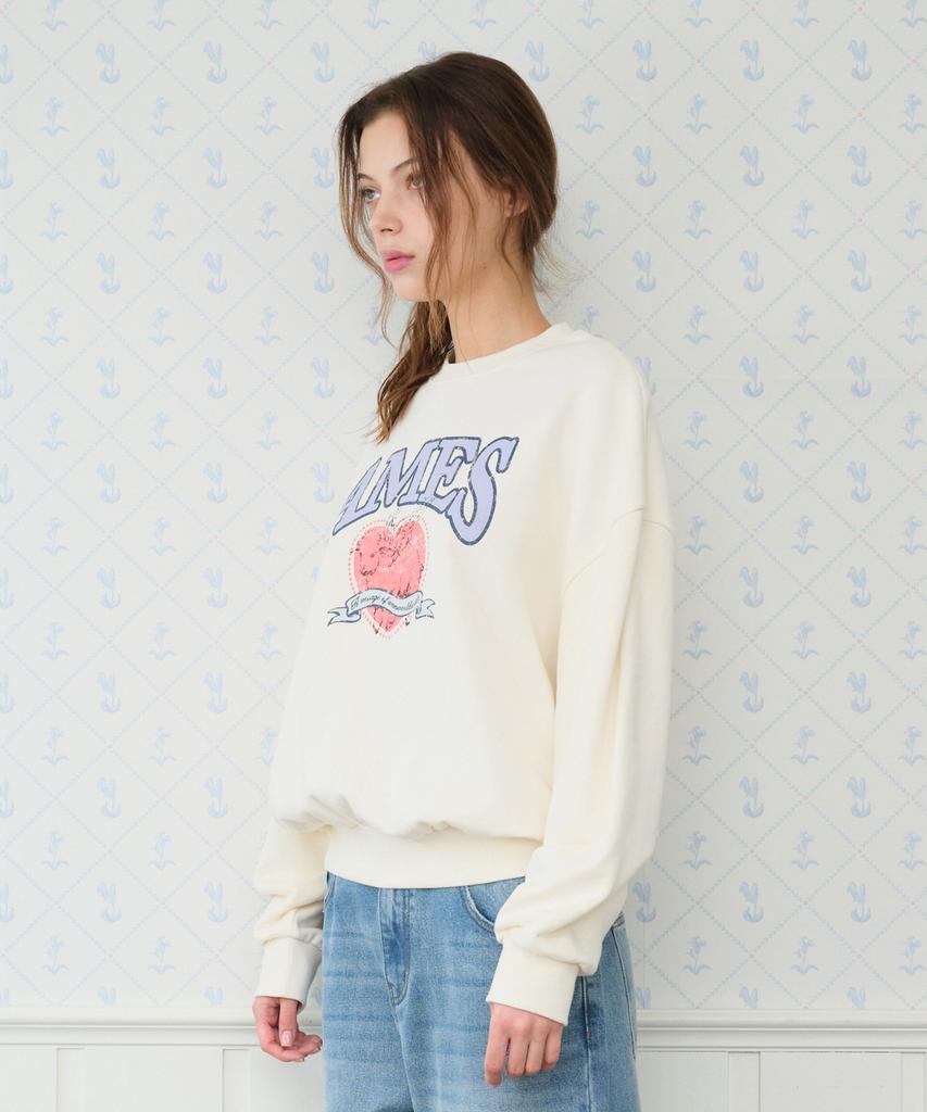 AMES-WORLDWIDE Angel Love Sweatshirt Cream