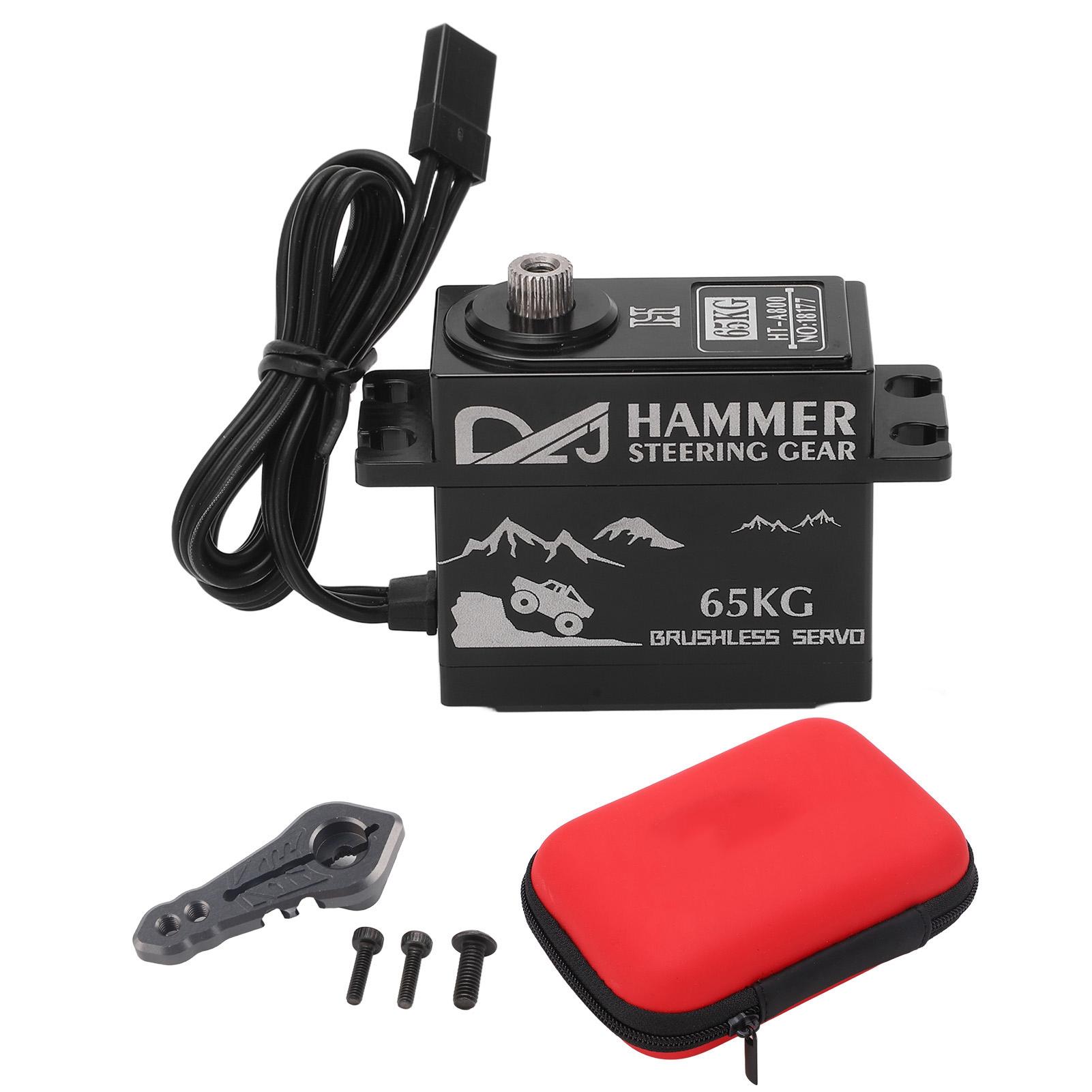 

65KG RC Brushless Servo 360 Degree Contactless Waterproof Quick Response RC Car Servo with Aluminum Housing for 1 8 1