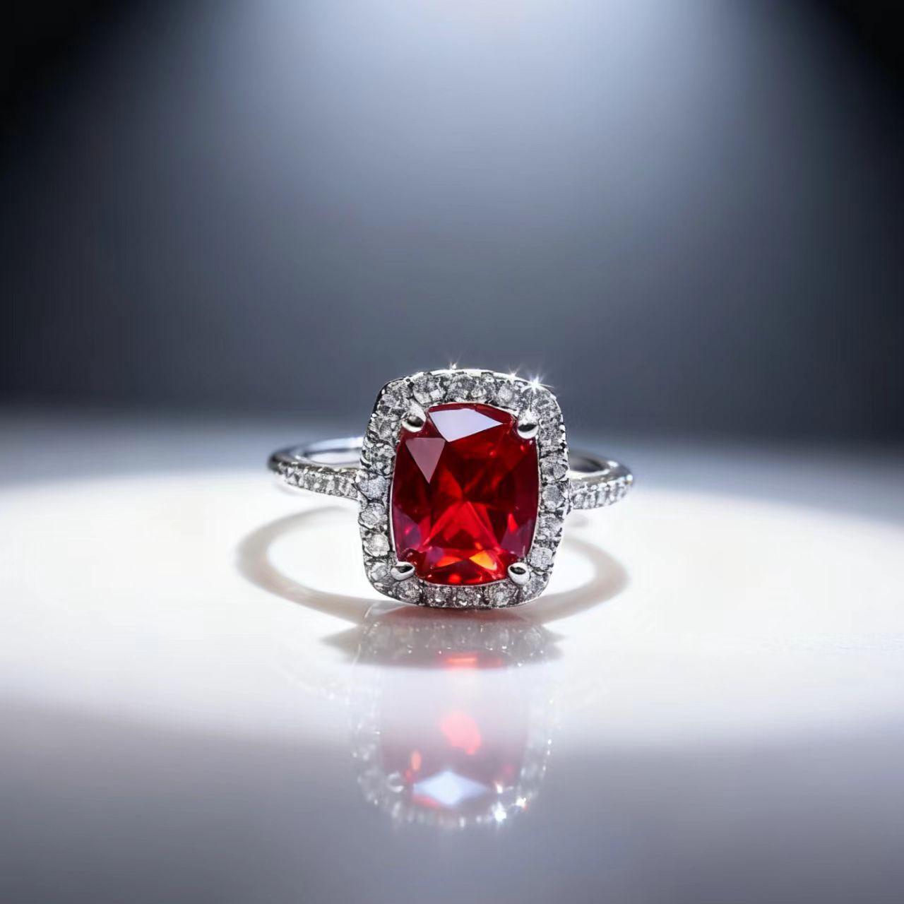 

Модное кольцо с культивированным сапфиром 8x10 прямоугольной формы, женское, квадратное, с бриллиантами, цветное, кольцо-сокровище open adjustable