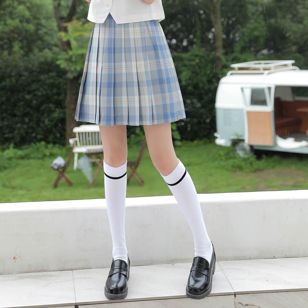 Knee-high Socks, Trendy Calf Socks, Long Stockings, Mid-calf Socks for Women In Autumn and Winter, Solid-colored High Stockings