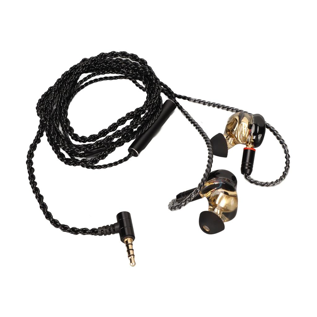 Wired Monitor Earbuds Crisp Treble Powerful Bass Pure Copper Unit Monitor Earphone with Detachable Cable