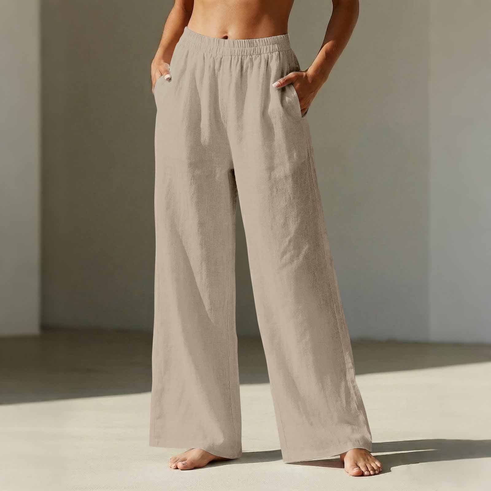 Женские повседневные свободные брюки Прямые широкие брюки Повседневные брюки L