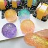 Clear Steamed Bun Toy with Glitter Stress Relief Slow Rising Simulated Bun Sensory Toy Relaxation Soft Stress Ball Bun Squeeze Fidget Toy