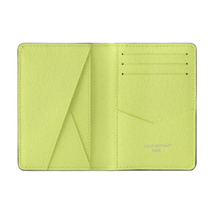 Louis Vuitton Logo Print Leather Card Holder Men Accessories Yellow M14113