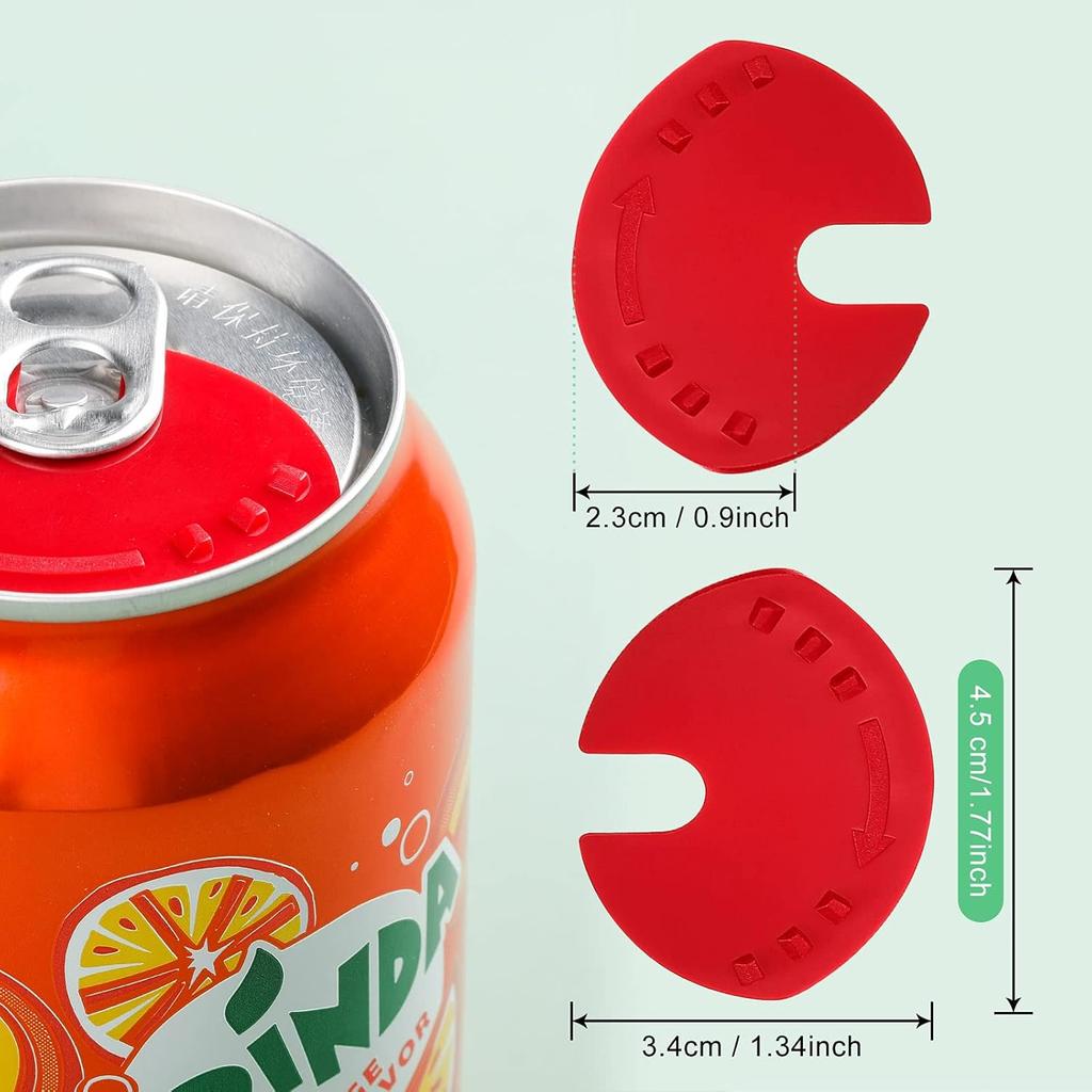 CHENGU 10 Pieces Soda Can Lid Cover, Swivel Can Sealer, Beverage Protect Cap, Plastic, Random Color (Black, White, Red)
