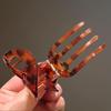 Chic Leopard Print Flat Abalone Claw Clip for Women, 2025 High-End Non-Pressing Duckbill Hair Accessory.