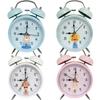 4" Silent Metal Alarm Clock with Light & Customizable Logo for Kids/Students