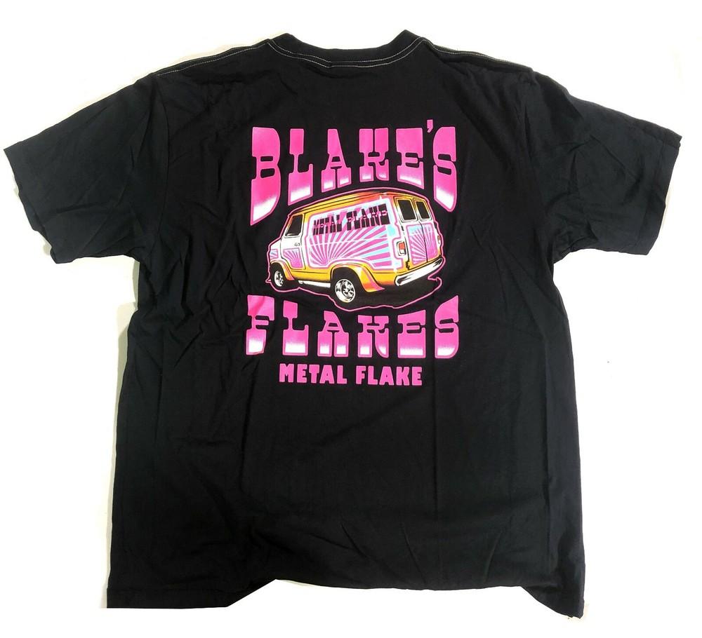 Blake s Flakes Metal Flake T-shirt Black Unisex T-Shirt M