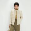 Korean Style Women's Lightweight Down Jacket - 90% White Duck Down, Autumn/Winter 2024, Warm Stand Collar, Long Sleeve Outerwear
