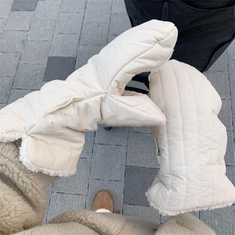 Soft Baby Stroller Handmuffs Insulated Pushchair Hand Warmer Windproof Cart Hand Muff Winter Season Warm Gloves