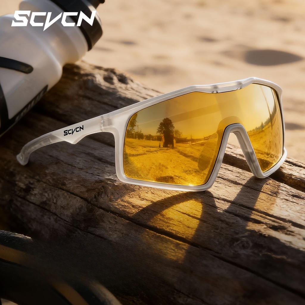 SCVCN Photochromic  Cycling Glasses for Men Outdoor Sports Sunglasses Mountain Glasses Road MTB Bike Cycle Eyewear Racing UV400