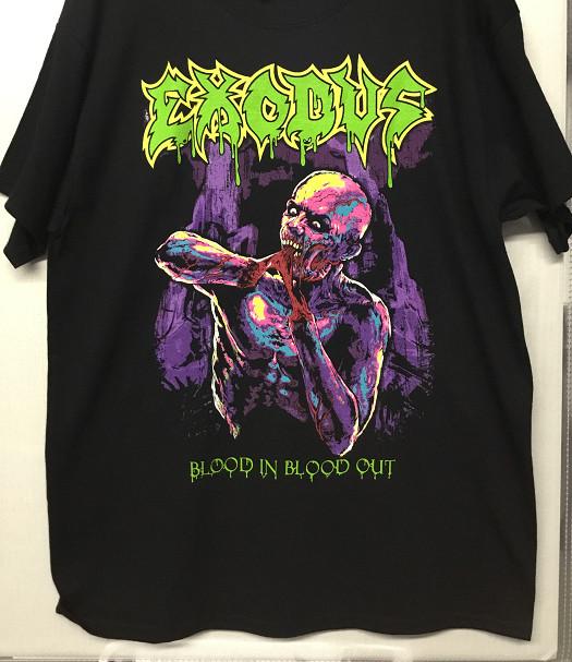 Exodus Blood In Blood Out TShirt Thrash Metal Band Short Sleeve Tee Unisex T-Shirt XL