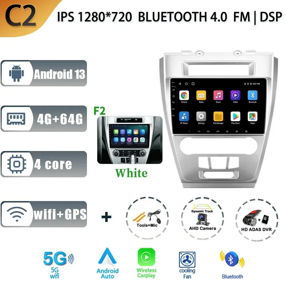 Auto Radio Android 13 For Ford Mondeo 2009-2012 Multimedia Car Stereo No 2 Din Navigation 4G GPS Bluetoot Screen