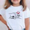 Lovely Daddy Love Hand Design T Shirts Kids Children's T-shirt Boys Girls Summer Spring Casual Top Tee
