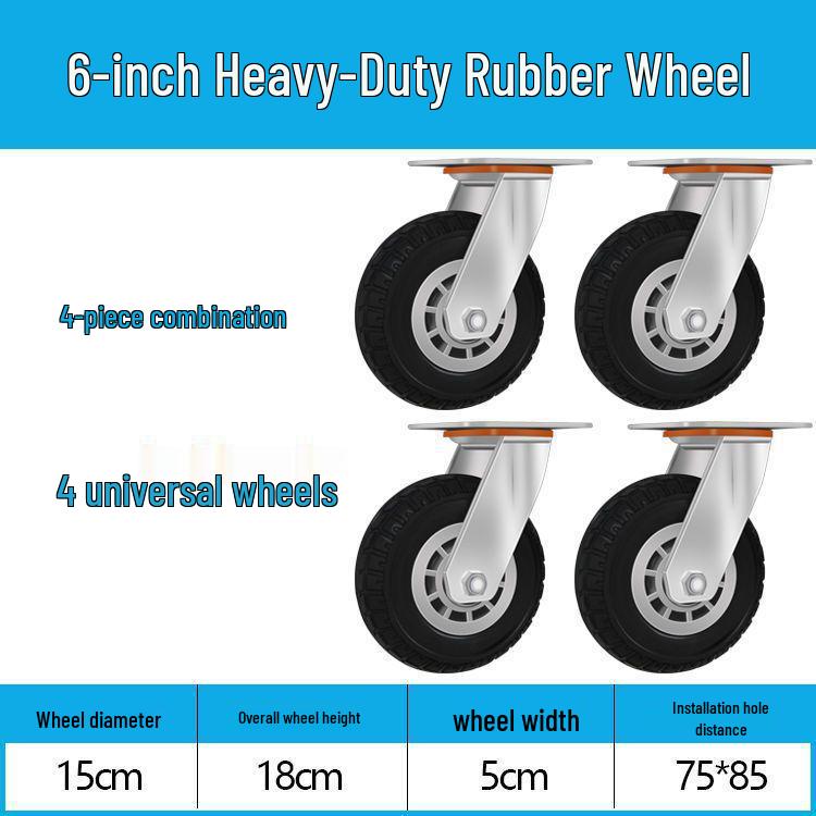 Heavy Duty Silent Swivel Caster Wheels (2-8 Inch) for Trolleys and Small Hand Trucks