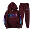 New Sports Sweater Set Men's Printed Casual Sweater Street Fashion Hoodie Sweatpants Men's
