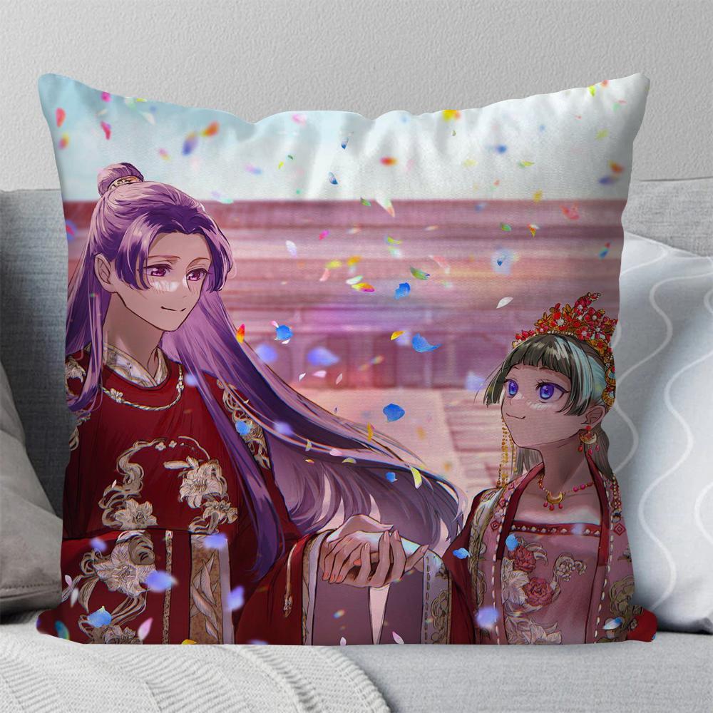 Die Tagebücher der Apothekerin Animations-Kissenbezug Quadratisches Kissen Schlafzimmer Sofa Freizeit Komfort Kissen Wohnzimmer Heimdekoration 40X40