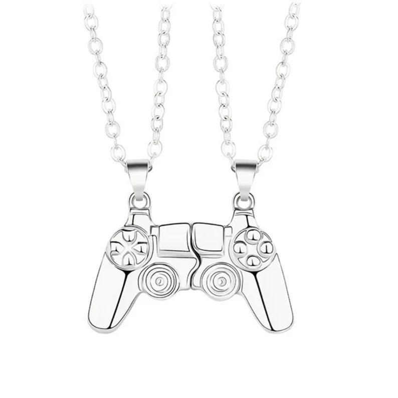 Game console handle men and women magnet stone attraction necklace a pair of pendants personalized couple necklace