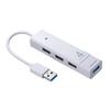 Sanwa Supply USB Gen 1 USB Combo 4 Bus 3.1 + 2.0 Hub, Ports, Powered, White, USB-3H421W