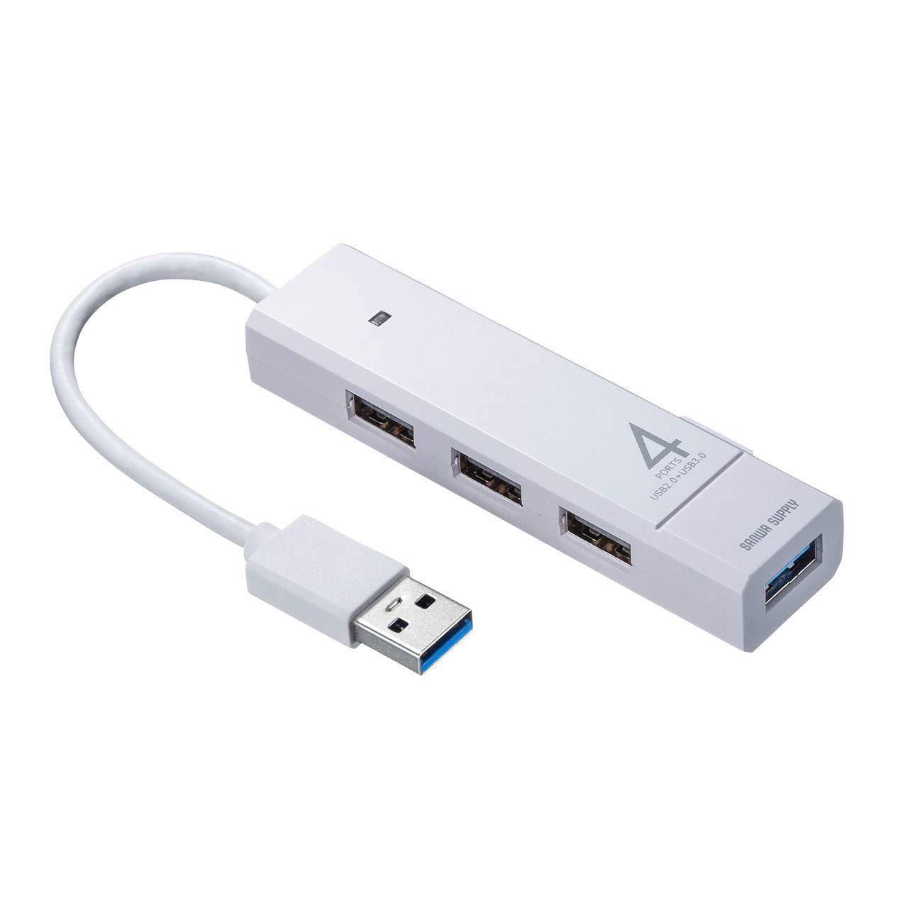 

Sanwa Supply USB Gen 1 USB Combo 4 Bus 3.1 + 2.0 Hub, Ports, Powered, White, USB-3H421W белый