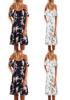 Damen Blumen Off-Shoulder Trägerkleid Für Mühelosen Lässigen Strandstil