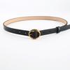 2022 New Round Buckle Belt Women's Fashion Simple Retro Waist Belt Decoration Jeans Belt