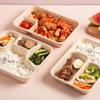 Mr. Corn Sugarcane Pulp Multi-Compartment Takeout Boxes