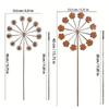 Rust Decoration for Garden Stake Metal Flower Garden Decoration Rust Trellis Flower Bed Stake Pot Stake Natural