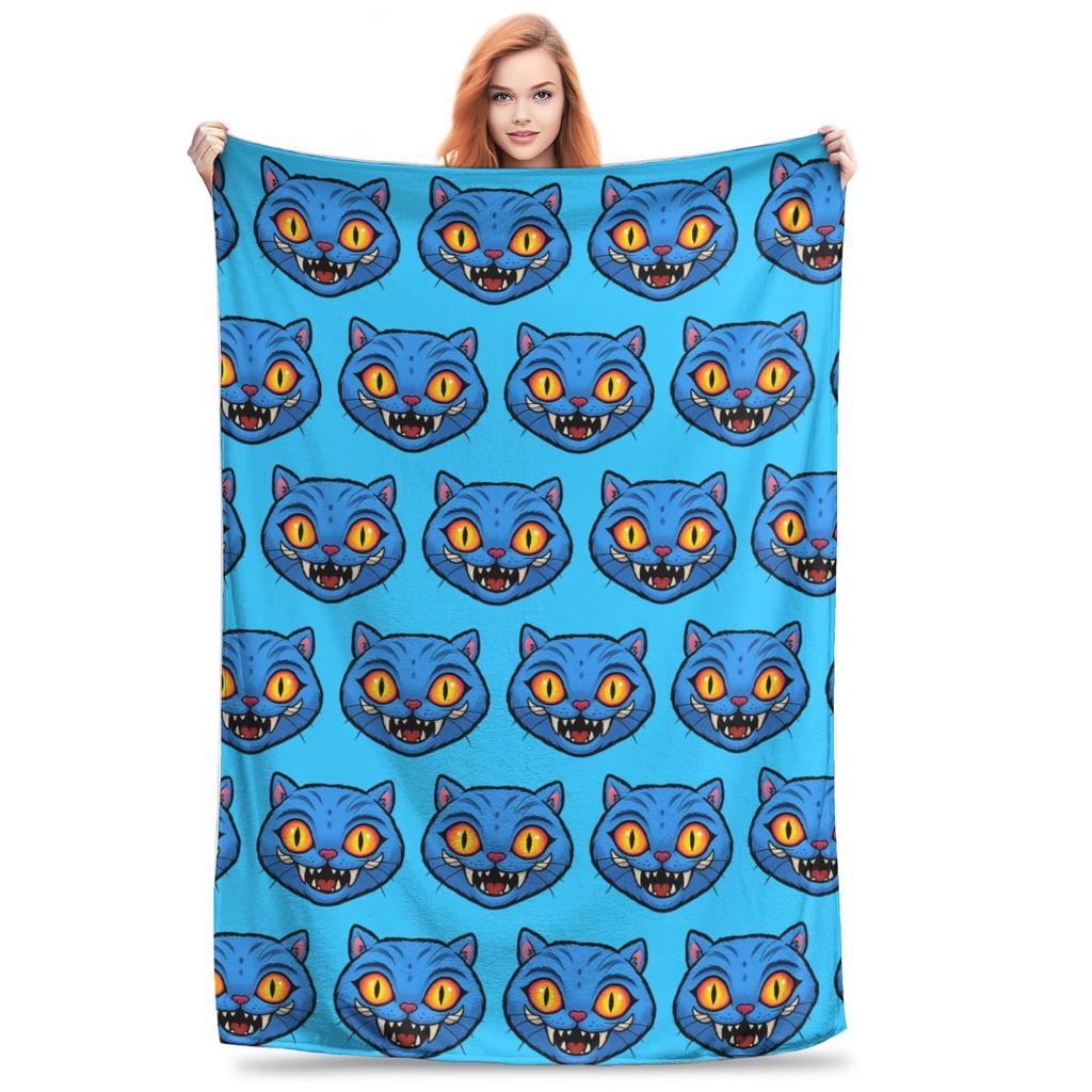 Anime Demon Hunters Fleece Blanket Portable Travel Throw Soft Warm For Bedspread Airplane Sofa