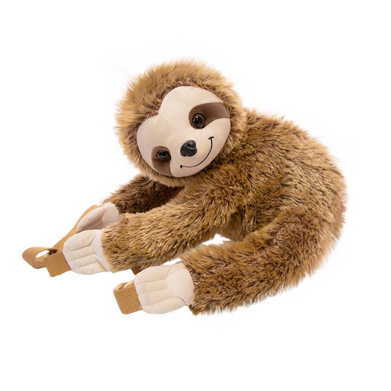 Cross-Border Plush Animal Backpack Toys: Elephant, Pink Rabbit, Lion, Sloth Dolls, Girls' Cloth Doll Bags