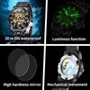 OLEVS G9901 Men's Automatic Mechanical Watch Stainless Steel Bezel Luminous Waterproof Classic Black Band Black Dial