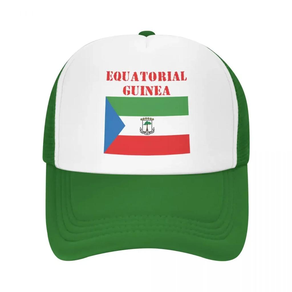 Custom Equatorial Guinea Flag Baseball Cap Unisex Women Personalized Breathable Trucker Hat Streetwear Snapback Dad Hats