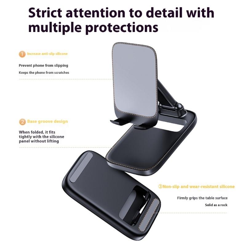 Phone Holder Universal Angle Adjustable Stand for Phone Tablet Tabletop Folding Support Cradle for Live Watching Video