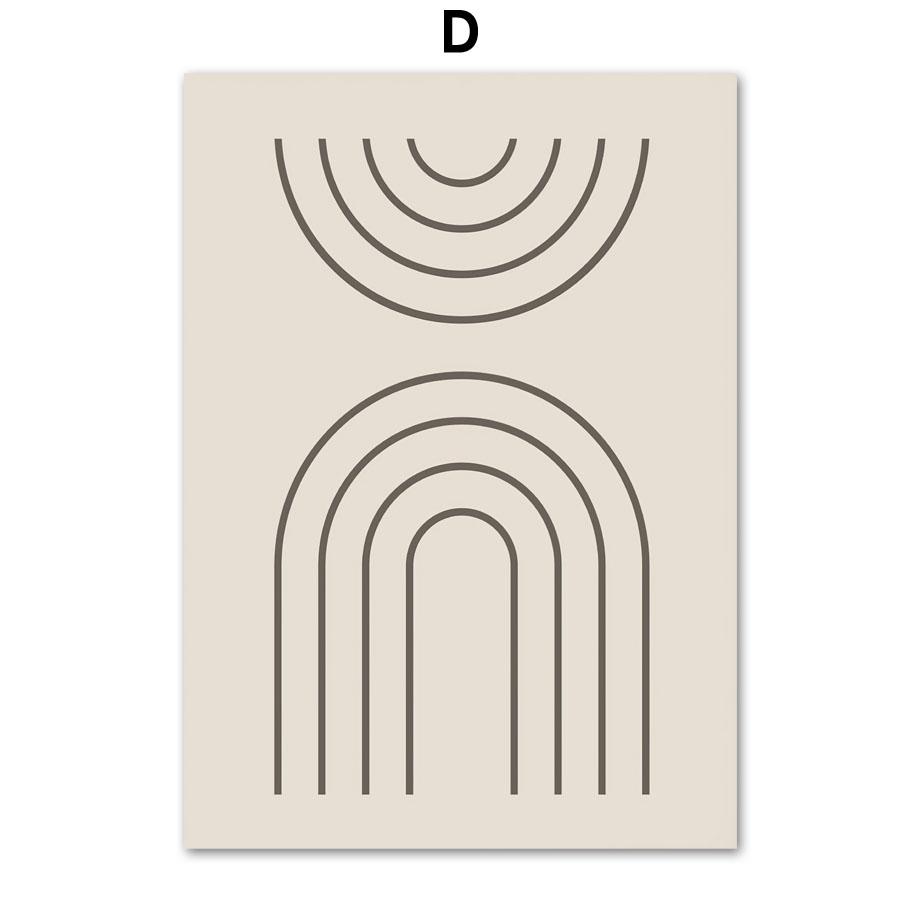 Abstract Geometric Figure Line Rainbow Woman Face Hand Canvas Painting And Prints Wall Art Pictures For Living Room Home Decor