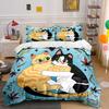 Cute Cats Hugging Floral Design Bedding Duvet Cover Set Duvet Cover Pillowcases (1*Duvet Cover 2*Pillowcases, Without Duvet Insert)