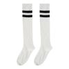 Women Striped Cotton Long Socks Japanese Jk Black White Knee High Stockings Long Tube Leg Solid Color Girls Students Warm Socks