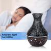 USB Direct Plug-In Wood Grain Flower Vase Humidifier with Colorful Atmosphere Light Spray Device Portable Cracked Wood Pattern