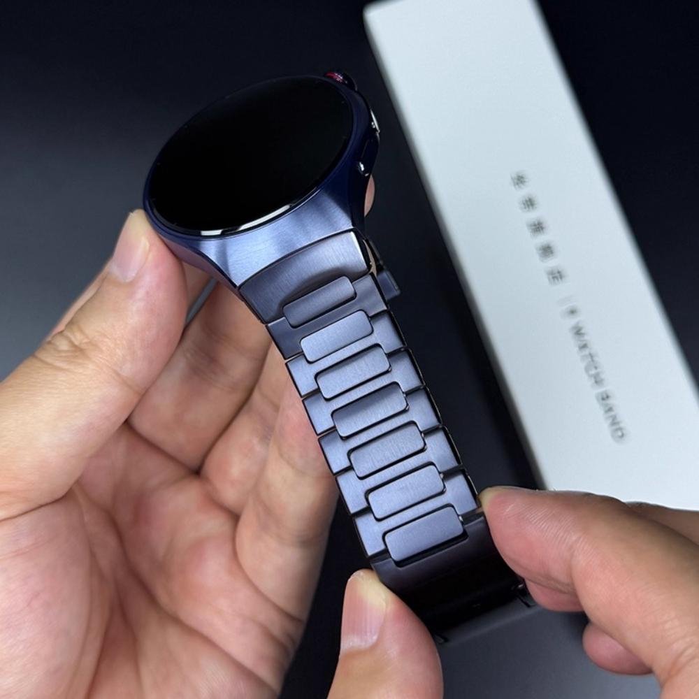 Tytanowy pasek do Huawei Watch 5 46MM bez przerw luksusowy metalowy pasek do Huawei Watch 5 42mm biznesowy pasek z szybkim zapięciem