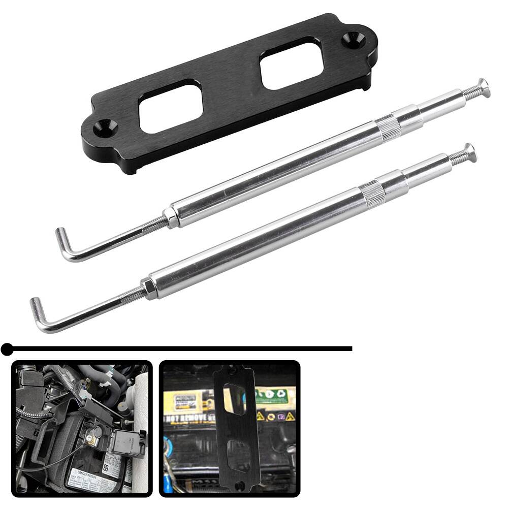 Aluminum Battery Mounting Bracket – Compatible With Honda Civic 1988-2000, CRX, S2000, Acura Integra/RSX – Black/Blue/Red