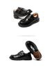 Boys' Black Leather College Shoes: Soft Sole, British Style for Spring & Autumn Shows