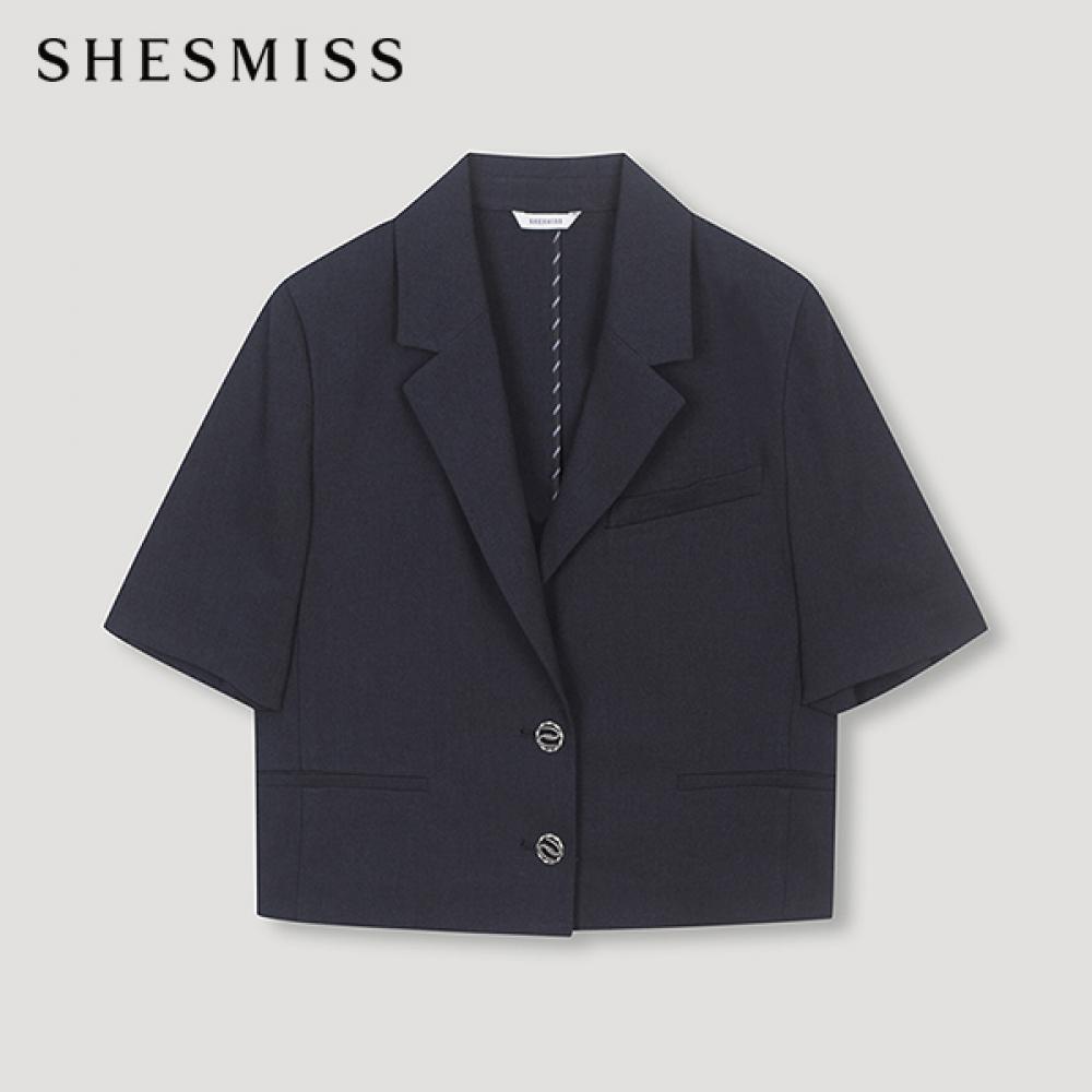 

She S miSS Куртка с короткими рукавами в елочку Swwjkn22090 Dn DARK NAVY/55