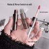 Dual-Effect Double-Headed Lip Glaze: Plump, Low-Saturation Pink Nude with Whitening Mirror Finish